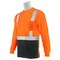 Erb Safety T-Shirt, Birdseye Mesh, Lng Slv, Class 2, 9007SB, Hi-Viz Orng/Blk, 3XL 62544